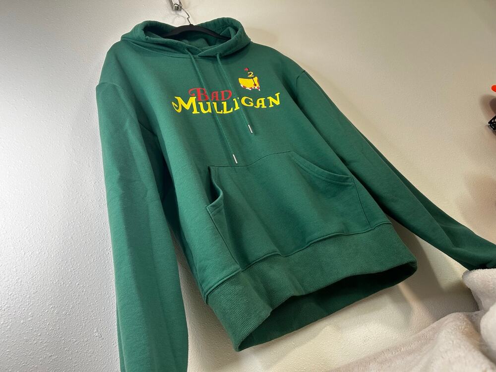Bad Mulligan Green Golf Hoodie Men's L Pullover Graphic Sweatshirt